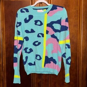 Brodie Cashmere Multicolor Crew Neck Sweater